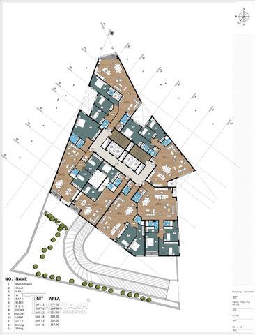 طراحی پلان قیطریه رزیدنس 1