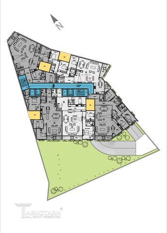 طراحی پلان قیطریه رزیدنس 1