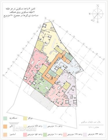 طراحی پلان قیطریه رزیدنس 1
