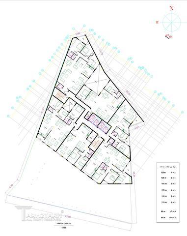 طراحی پلان قیطریه رزیدنس 1