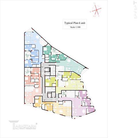طراحی پلان قیطریه رزیدنس 1