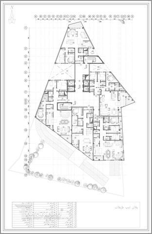 طراحی پلان قیطریه رزیدنس 1