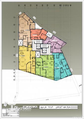 طراحی پلان قیطریه رزیدنس 1
