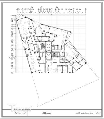 طراحی پلان قیطریه رزیدنس 1