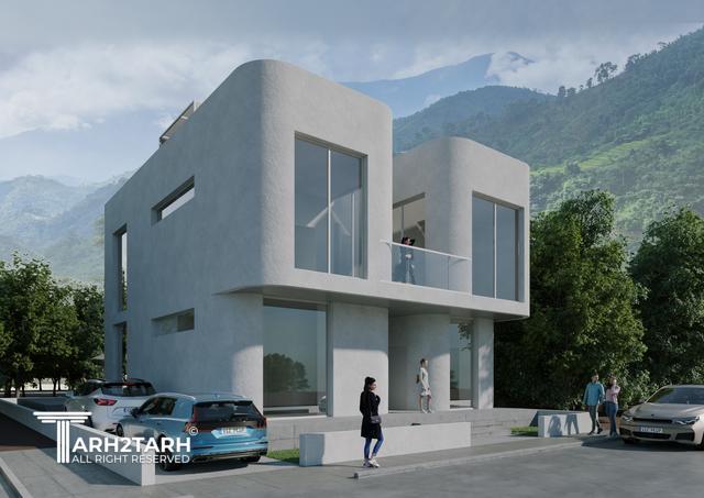 طراحی ویلا نمک آبرود