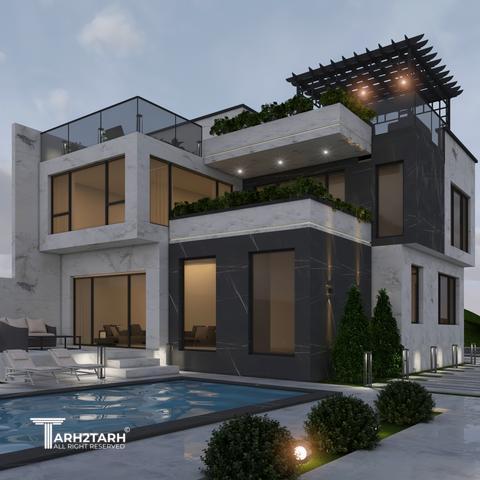 طراحی ویلا نمک آبرود