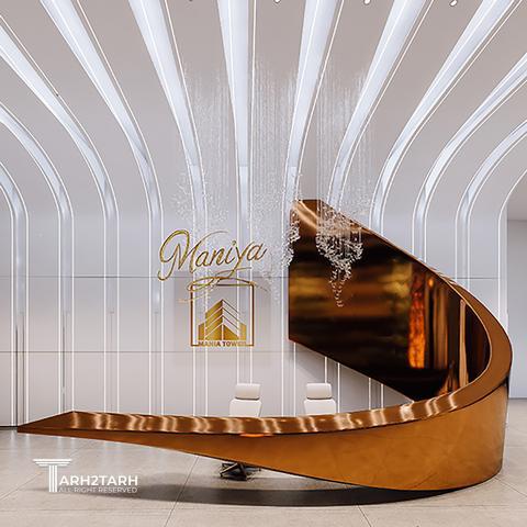 طراحی داخلی لابی برج مانیا