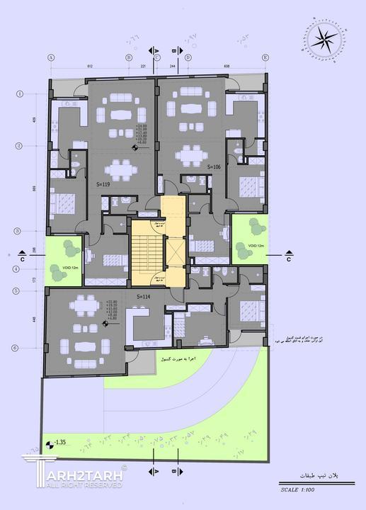 نفر سوم مسابقه طراحی پلان امیر صبوری 2