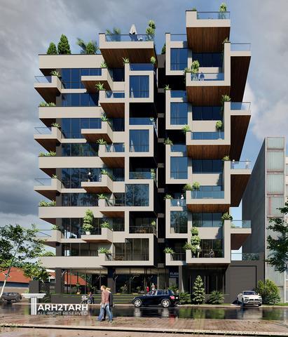 طراحی پلان و نما ساختمان ایزدشهر