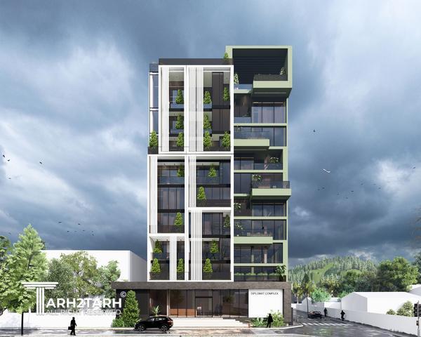 طراحی پلان و نما ساختمان ایزدشهر