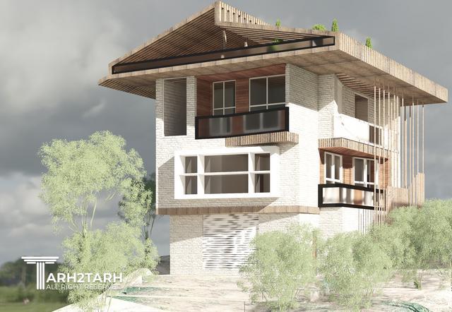 طراحی پلان و نما ویلای میگون