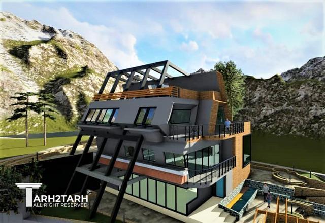 طراحی پلان و نما ویلای میگون