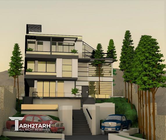 طراحی پلان و نما ویلای میگون