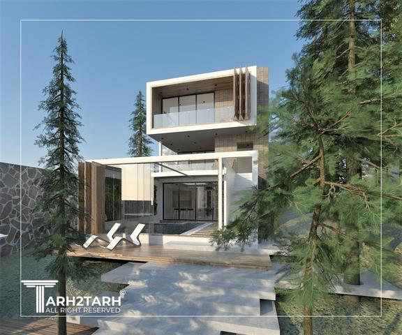 طراحی پلان و نما ویلای میگون