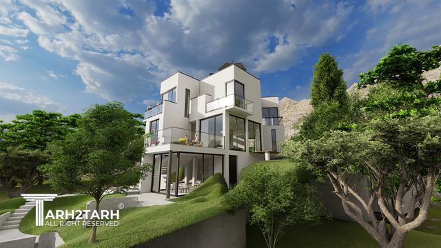 طراحی پلان و نما ویلای میگون