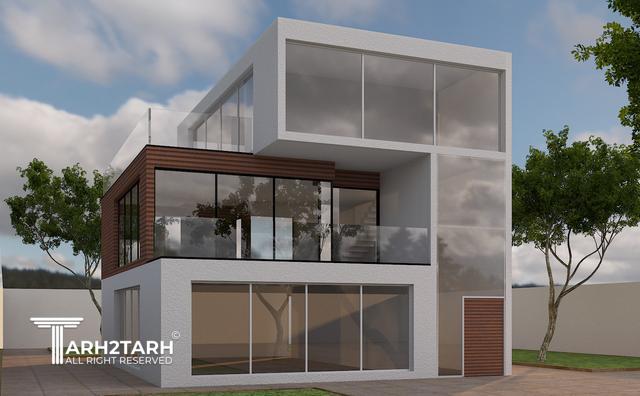 طراحی پلان و نما ویلای میگون