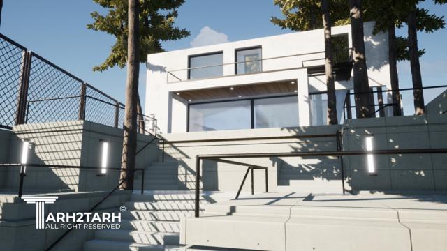 طراحی پلان و نما ویلای میگون