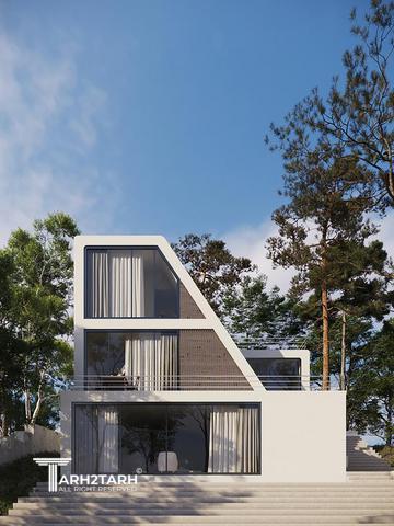 طراحی پلان و نما ویلای میگون