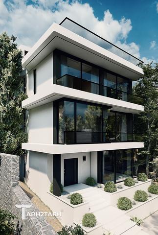 طراحی پلان و نما ویلای میگون