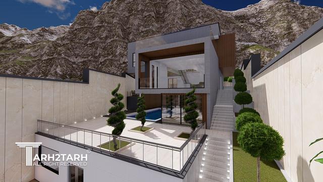 طراحی پلان و نما ویلای میگون