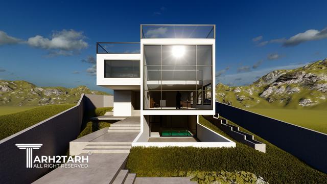 طراحی پلان و نما ویلای میگون