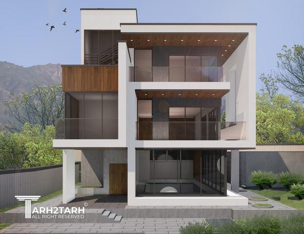 طراحی پلان و نما ویلای میگون