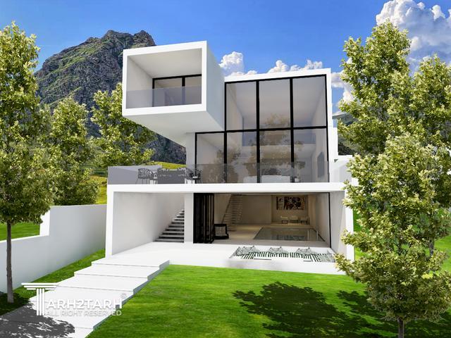 طراحی پلان و نما ویلای میگون