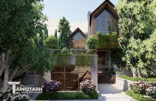 طراحی پلان و نما ویلای میگون