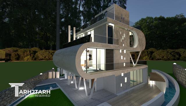 طراحی پلان و نما ویلای میگون