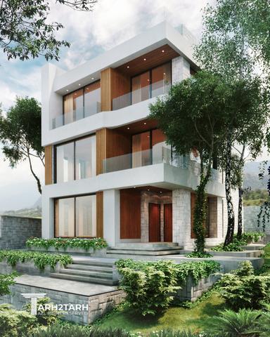 طراحی پلان و نما ویلای میگون