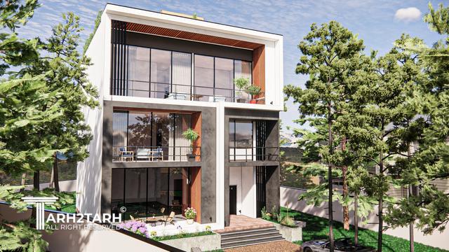 طراحی پلان و نما ویلای میگون