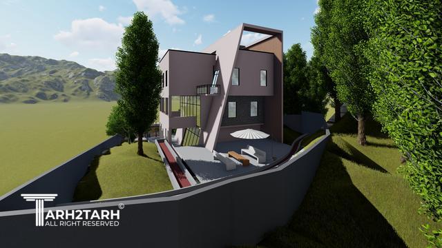 طراحی پلان و نما ویلای میگون