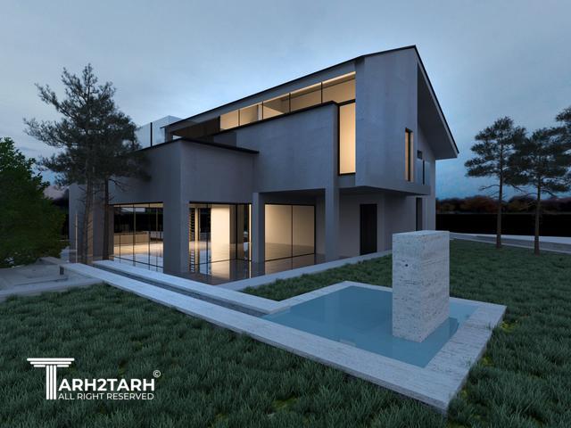 طراحی پلان و نما ویلای میگون