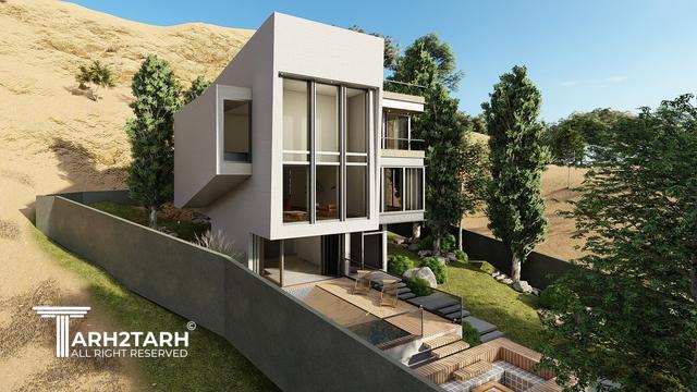 طراحی پلان و نما ویلای میگون