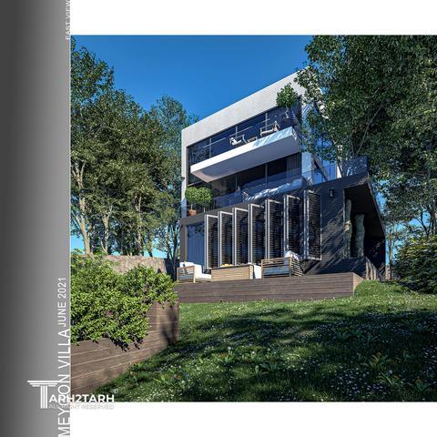 طراحی پلان و نما ویلای میگون