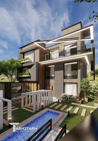 طراحی پلان و نما ویلای میگون