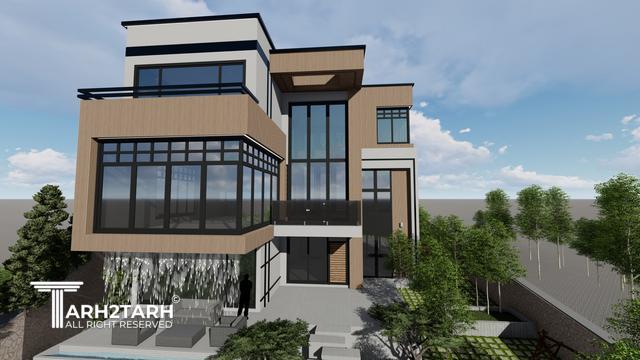 طراحی پلان و نما ویلای میگون