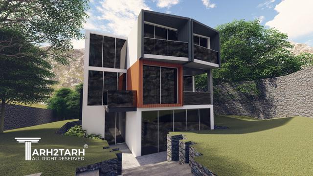 طراحی پلان و نما ویلای میگون