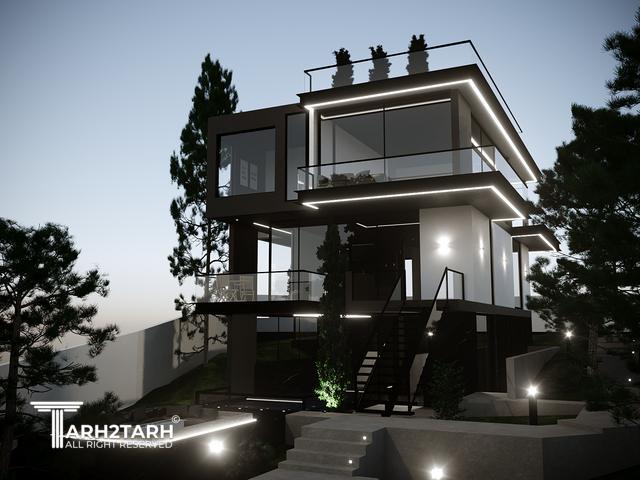 طراحی پلان و نما ویلای میگون