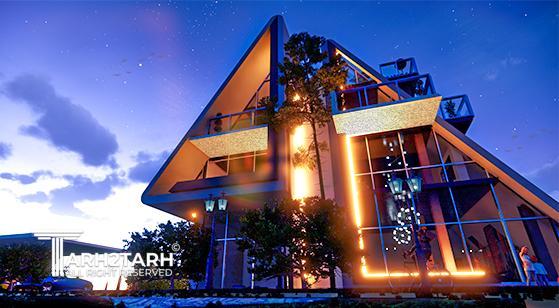 طراحی پلان و نما ویلای میگون