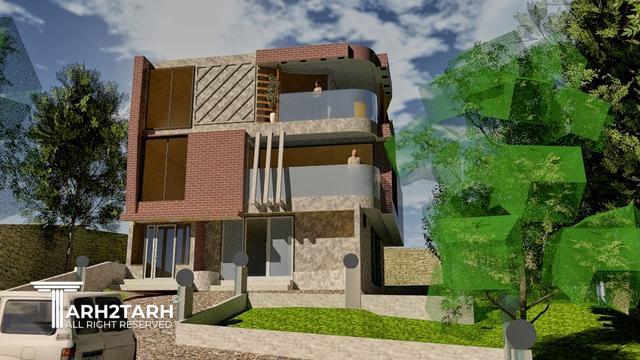 طراحی پلان و نما ویلای میگون