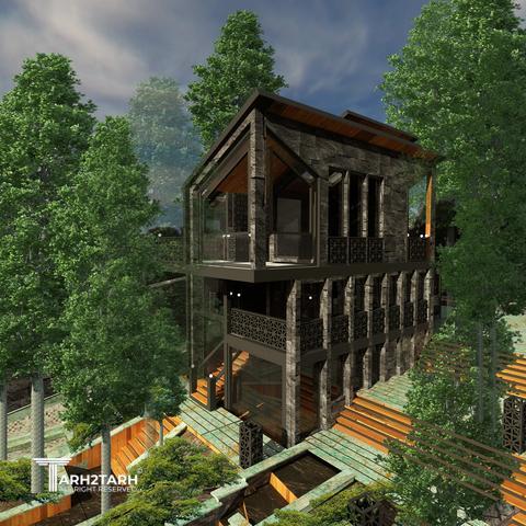 طراحی پلان و نما ویلای میگون