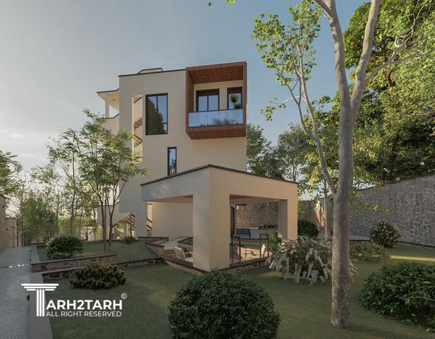 طراحی پلان و نما ویلای میگون