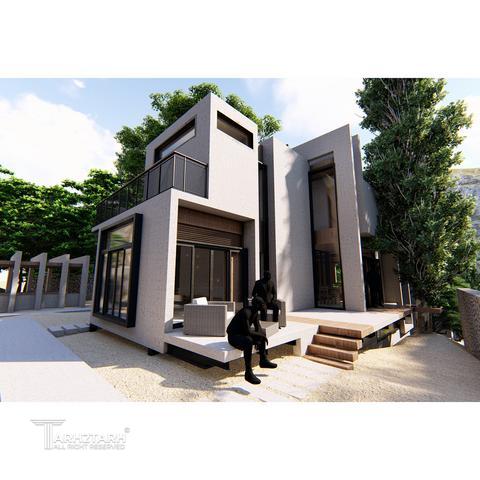 طراحی پلان و نما ویلای میگون