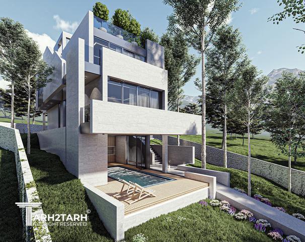 طراحی پلان و نما ویلای میگون