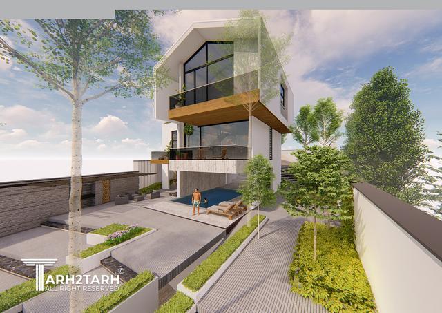 طراحی پلان و نما ویلای میگون