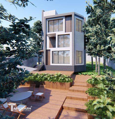 طراحی پلان و نما ویلای میگون