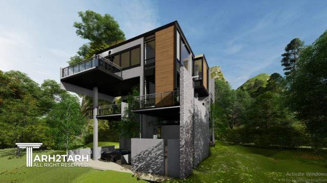 طراحی پلان و نما ویلای میگون